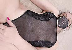 Amateur wife's anal play with toys and ass fucking