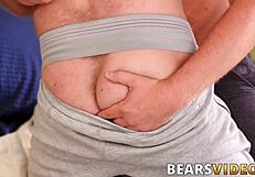 Bears Ronan Delaney and Russell Tyler share a casual moment together