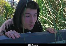 Tattooed MILF Penny Archer satisfies her young neighbor