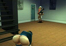 Cowgirl Wife Gets Fucked Near Husband By Co-Worker On Desk In Seductive 3D Scene