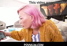 I gave a perfect handjob to my horny stepmom Adira Allure with big tits