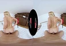 Intense sex with blonde milf in stockings and shoes