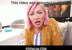 I gave a perfect handjob to my horny stepmom Adira Allure with big tits