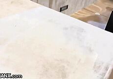 Kenzie and Khloe's lesbian lap contrasts with wild squirt session.