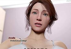 Dude sucks with close up nipple play and sensual boob licking in 3d hentai game