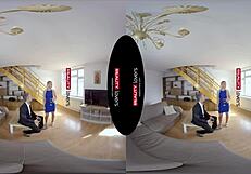 Intense sex with blonde milf in stockings and shoes