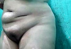 my stepmother bathes and gently touches herself