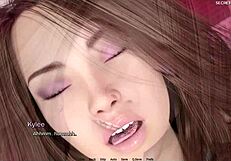 Dude sucks with close up nipple play and sensual boob licking in 3d hentai game