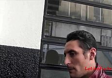 latino guys bang for cash in public gangbang