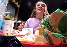 Step-Brother Invites Me to Play with Toys While Controlling My Lovense in Public