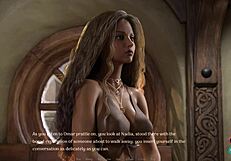 blonde teen in lingerie, desert game adventure, sexy surprises