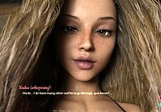 blonde teen in lingerie, desert game adventure, sexy surprises