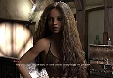 blonde teen in lingerie, desert game adventure, sexy surprises