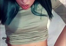 Step-daughter bends over for doggystyle blowjob, squirting on big cock to save family from divorce!