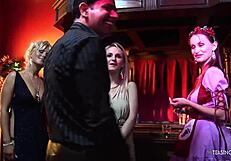 Lucky Dude's Hard Cock Pleased By Three Sexy Chicks