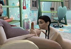 Estoy a cargo de mi sobrina quien quiere jugar con mi verga dura