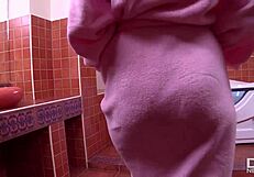 russian teen 18+ in bathroom with big booty