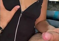 friend of my mother teases with her panties, stirring deep emotions in doggystyle blowjob