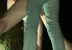 wife pegs husband with strapon in public woods