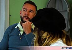 Blonde petite girl gets punished with multiple orgasms in group orgy