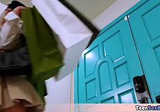 Blonde petite girl gets punished with multiple orgasms in group orgy