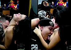 I sucked Natasha Steffens' natural tits passionately in a public casting interview, making her moan with pleasure.