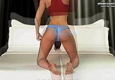 Stepdad's depraved awakening in hot threesome with redhead stepdaughter's big ass and blonde friend's wet pussy in gameplay.