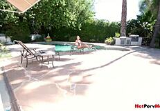 Blowjob payment for oiling, busty milf stepmom!