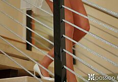 Passion-HD blonde babe enjoys a slick pussy massage session