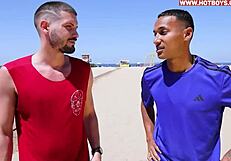 Young cariocas anal fucking the Russian tourist's ass.