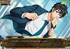 Sexy model provides Swedish oil massage in gay hentai game, ensuring happy ending.