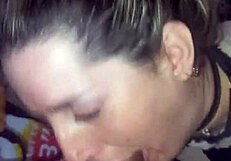 this latina blonde slut gives me an amazing deepthroat blowjob!