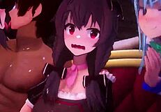 konosuba the animation with intriguing adventures and group scenes.