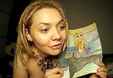 naughty russian girl, why do you fuck your tattooed ass with that dildo on webcam?