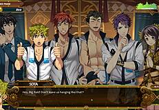 Sexy model provides Swedish oil massage in gay hentai game, ensuring happy ending.