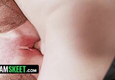 Hot Pearl and Ray Adler in skinny teen cowgirl riding