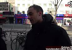 Hey, CHECK OUT this athletic German brunette PICKED UP on the street for some cheating fun!