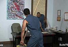 So, these gay cleaning guys are fucking in the office, you know?