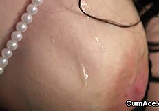 Nice shot! Randy looker gets a messy cumshot all over her face.