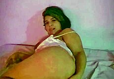 Intense Double Penetration with Dildo and Vibrator on Latina's Big Ass