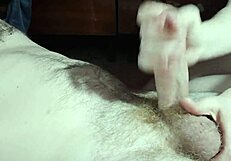 Wanking Dick, Not Letting Him Cum Until Sitting on Top with Cunt