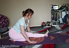 Yoga lesson 362 with a european babe