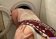 I played with neighbor's hairy pussy in skirt