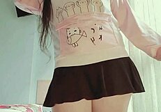 Imagine Petite Teen Hana Lily Gently Bouncing Her Big Ass And Perfect Little Pussy In Softcore Solo