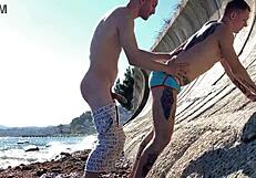 sex with strangers in a secluded sea spot, i love that extreme public thrill