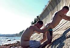 sex with strangers in a secluded sea spot, i love that extreme public thrill