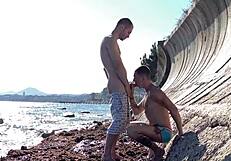 sex with strangers in a secluded sea spot, i love that extreme public thrill