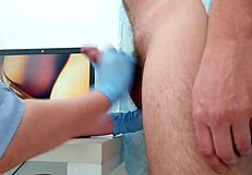 the nurse jerking off the patient and massaging the prostate helps to take the semen analysis