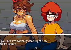 After gym, my muscular hentai girl can’t resist sucking me off every time.