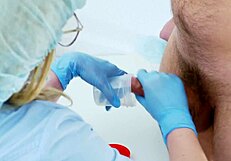 the nurse jerking off the patient and massaging the prostate helps to take the semen analysis